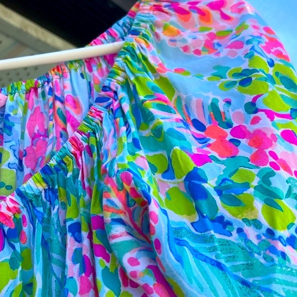 Lilly Pulitzer Catch The Wave Off The Shoulder Sain Top - Picture 10 of 12